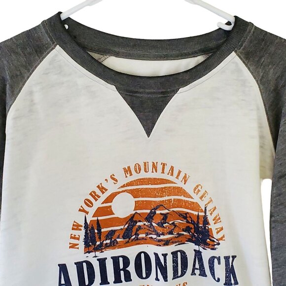 New York Adirondack Mountains Sweatshirt L Long Sleeve Crewneck Tourist - Picture 5 of 9